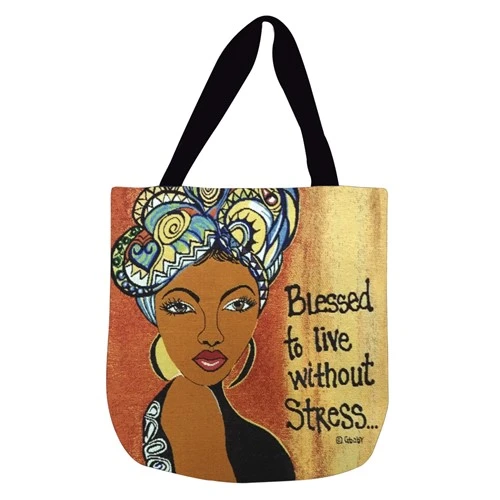 Blessed To Live Without Stress - tote bag